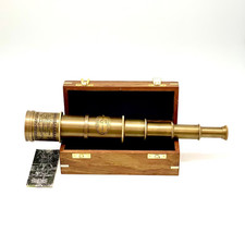 Marine Telescope Nautical Antique Solid Brass Maritime Pirate Spyglass decor 18"