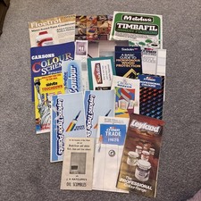 Vintage Paint Colour Cards/ Colour Charts Decorating Crown/leyland/sadolin Etc 9