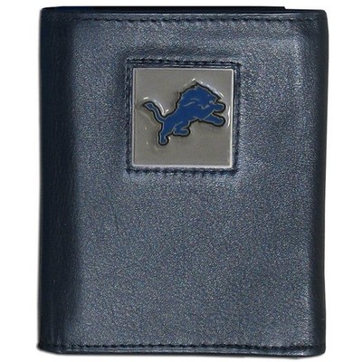 Siskiyou Sports Nfl Detroit Lions Leather Tri-Fold Walletblack Ftrn105