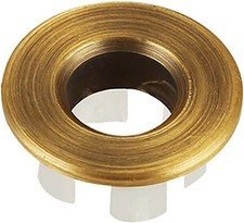 Sink Basin Trim Overflow Cover Brass Insert in Hole Round Caps Antique