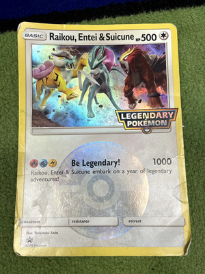Raiku, Entei & Suicine Pokemon Card PROMO JUMBO 