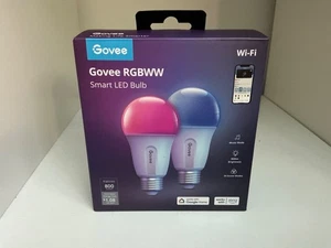 Govee B6004AC2 A19 E26 800LM 9W RGBWW Smart LED Bulb 2 Packs