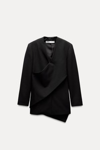 Blazer Femme Noir Classique Zara Basic - Taille S, Neuf Sans étiquettes, Matière Polyester