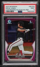 2023 Bowman Chrome Prospects Fuchsia Refractor 33/199 Druw Jones PSA 9 MINT 0r4