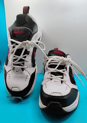 Nike Air Monarch IV 4E White Black Red 416355-101 Size 9