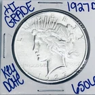 1927 D SILVER PEACE DOLLAR AUTHENTIC HI GRADE U.S. MINT COIN RARE KEY DATE 6506