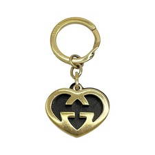 GUCCI Keychain Charm Heart Gold Luxury Accessory elegant Bag charm D758