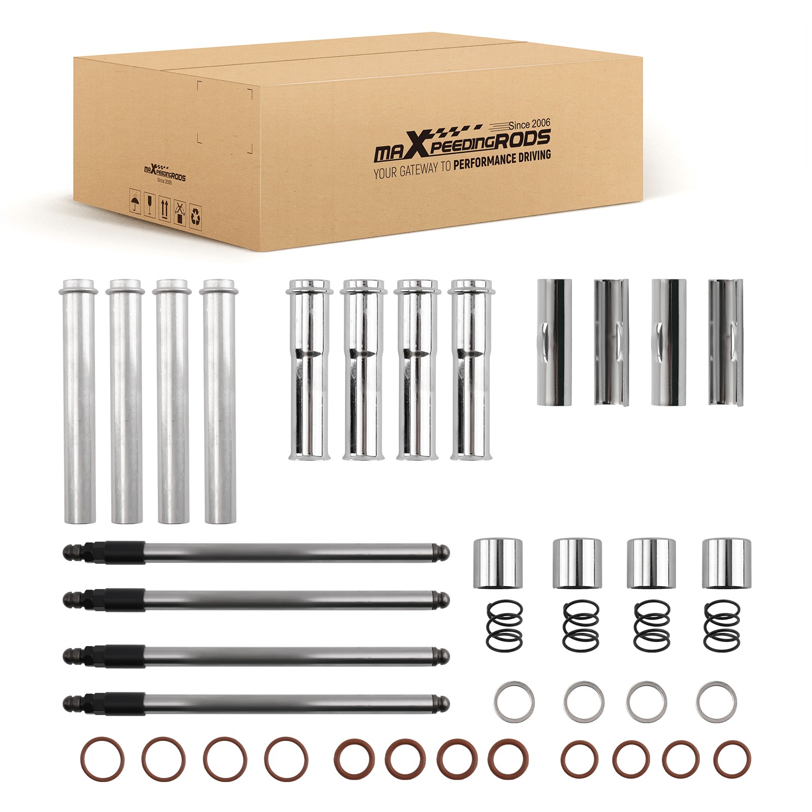New For Harley-Davidson Twin Cam 99-17 Adjustable Pushrods & Push Rod Cover Kit