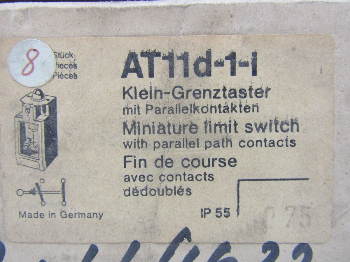 NEW Klockner Moeller AT11d-1-i Miniature Limit Switch 6/4 Amp Parallel Contacts