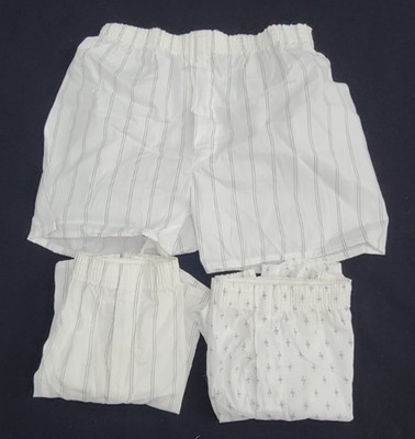 New 3 Pack Hanes 30-32 Boxers Shorts Underwear White Stripped