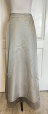 Scott McClintock Millennium 2000 Gray Silver A-Line Maxi Skirt Party Wedding 10