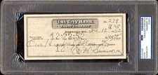 Al Simmons Signed Check Auto Autograph PSA DNA