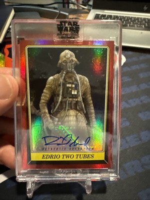 2023 Star Wars Signature Series #AB-DA David Acord as Edrio Two Tubes Auto Red