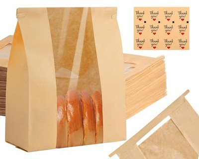 60 Pack Bread Bags for Homemade Bread 14'' X 8.3'' X 3.5'', Sourdough Bread Bags...