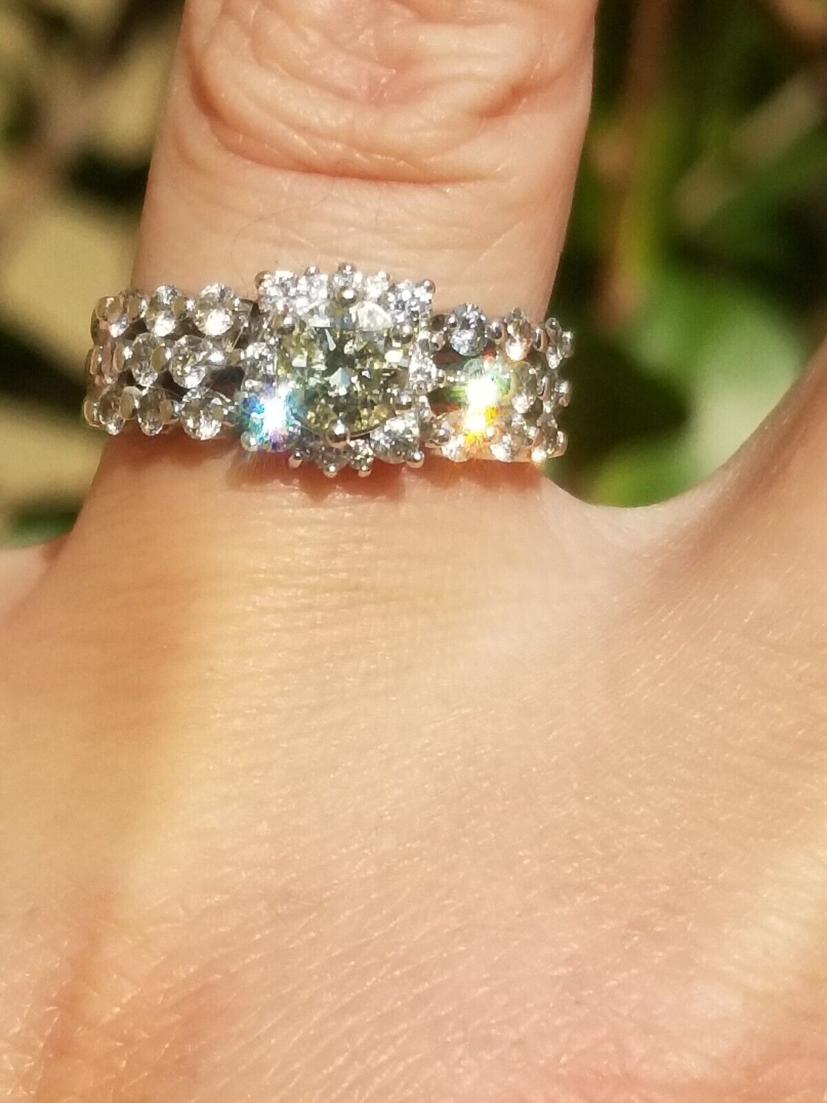 Beautiful Fancy Light Yellow Diamond & Round Acce… - image 11