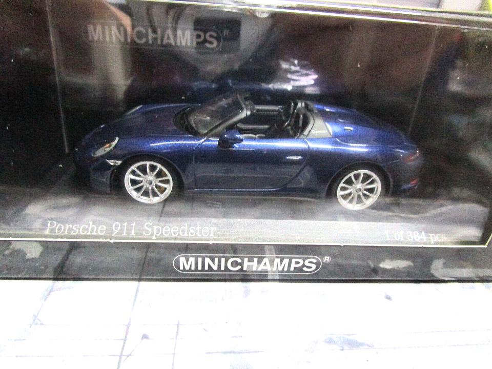 Porsche 911 Speedster 2019 - Minichamps 1/43 - Bleue - Miniature Neuve
