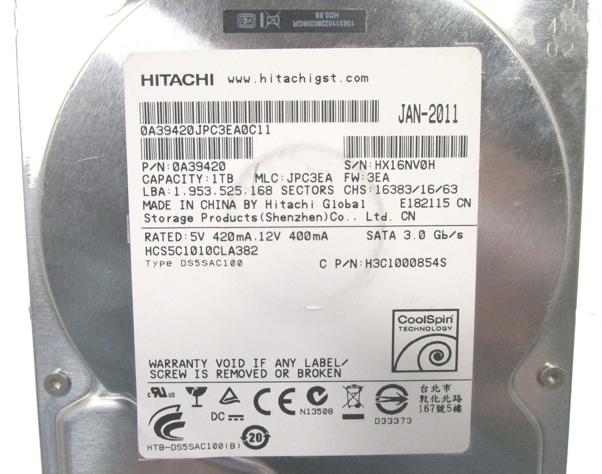 HITACHI HCS5C1010CLA382 SATA 3.5