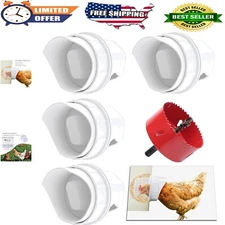 Gravity Feed Chicken Feeder Kit with 4 Ports - Perfect for Buckets and Barrels