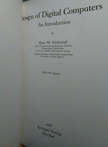 Design of Digital Computers: An Introduction (English Edition) 1967 Hardcover - Picture 3 of 3