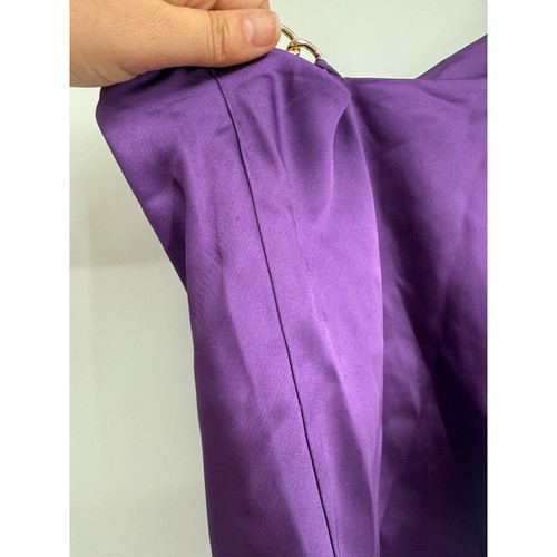 Bailey 44 Satin Purple Crop Top Gold Chain Straps NWT Sz S - Picture 8 of 8