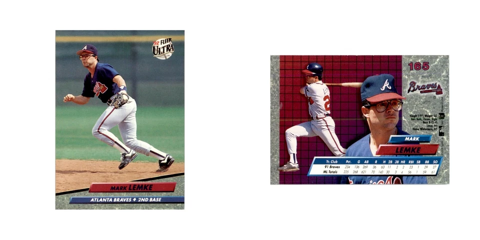 1992 Fleer Ultra Mark Lemke Baseball Cards #165 - Image 3 of 3