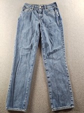 PacSun Women's Jeans Blue Size 25 Mom Straight Leg Cotton Mid Rise 28" Denim