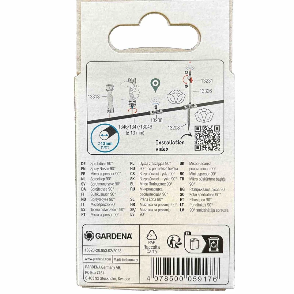 GARDENA® Micro-Drip-System 2.0 13320-20 Sprühdüse 90 Grad - 5er Pack für 13mm A - Bild 2 von 2