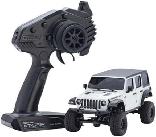 Kyosho MINI-Z 4x4 Ready Set Jeep Wrangler Rubicon White 32536W With Tracking