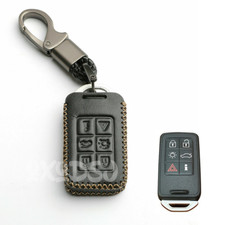 For Volvo Xc60 V60 S60 Xc70 V40 Leather 6 Buttons Remote Car Key Fob Cover Case