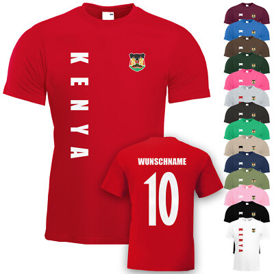 Kenia Kenya T-Shirt Trikot Name Nummer Fußball WM EM Fan Team National