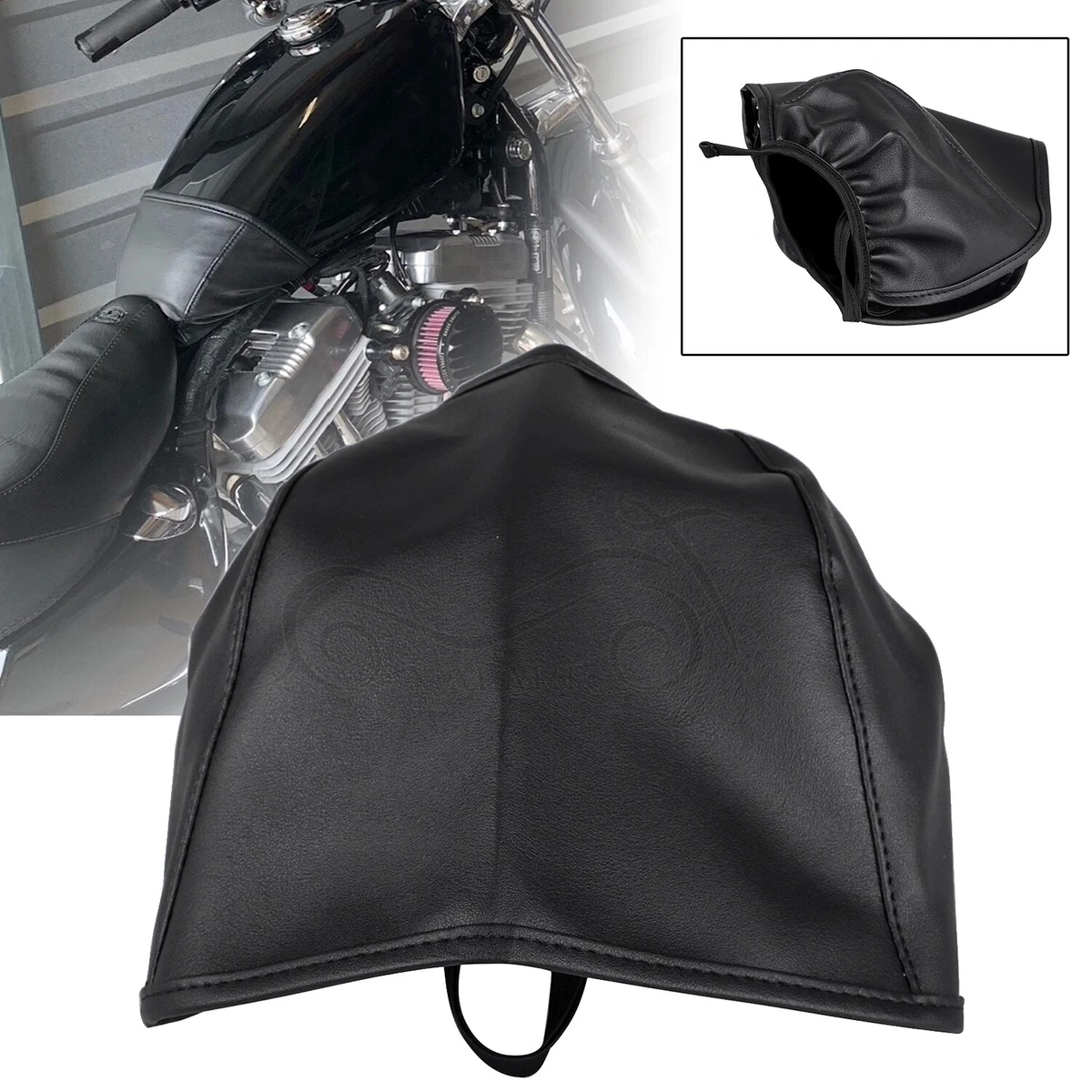 4.5 Gallon Black Fuel Tank Shield Bra For Harley Iron 883 Sportster 1200  Custom