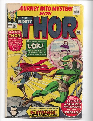 Journey Into Mystery 108 1964 Marvel Comics G/VG 3.0 Loki Dr. Strange Thor