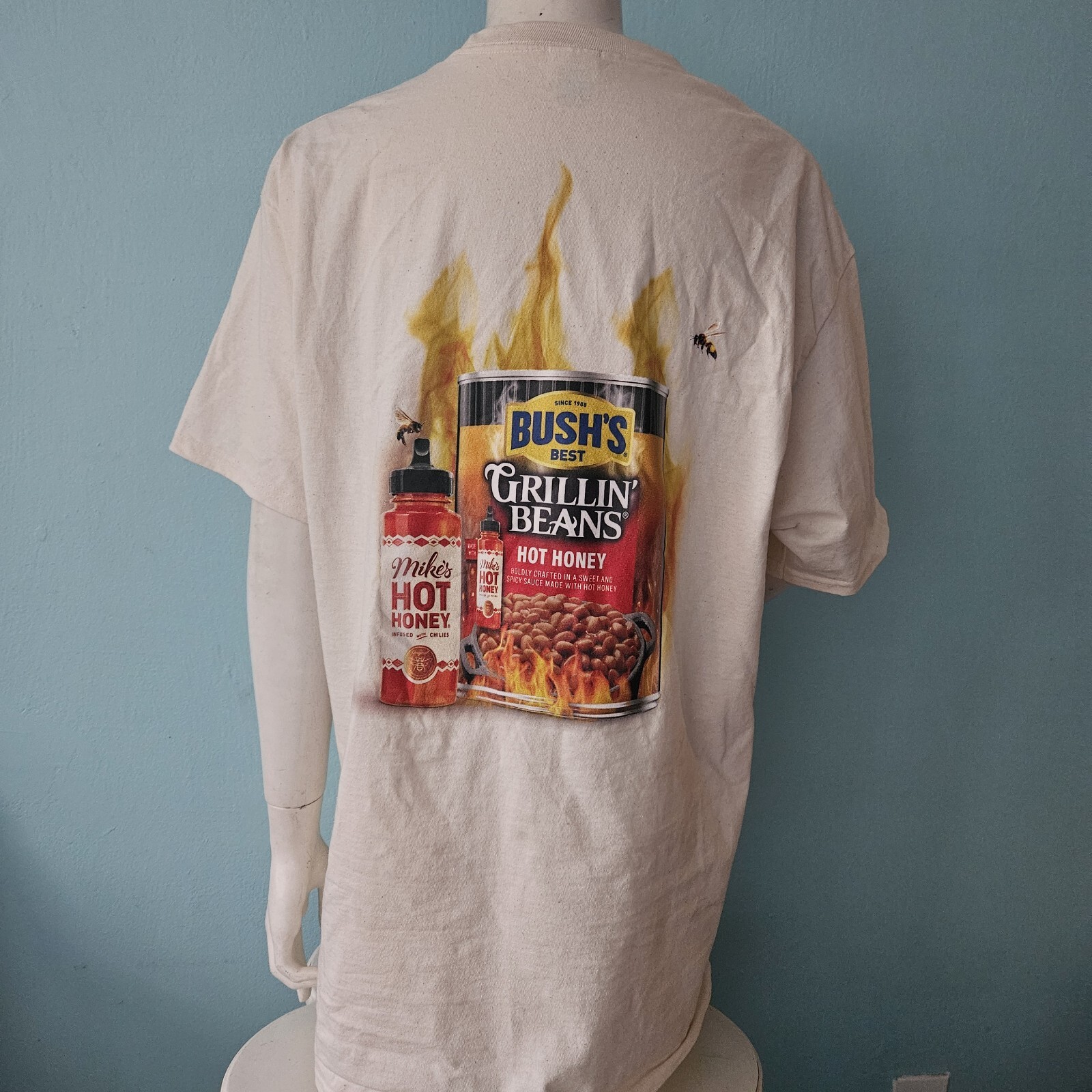 Bush's Best Beans Mike's Hot Honey promo lot bucket hat beanie tee t-shirt NEW
