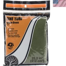 Colorfast Green Grass Turf for Realistic Modeling - 18 to 25.2 Cubic Inches