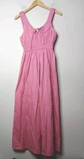 ASOS Wide Strap Channel Waist Midi Sundress Raspberry Pink Size 4