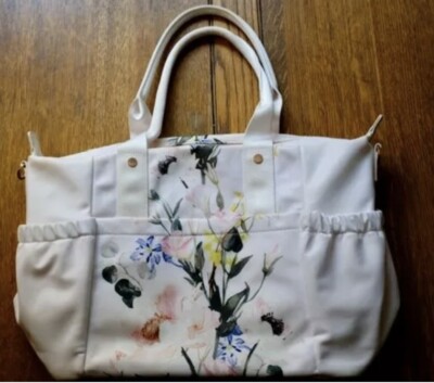 Ted Baker Pink/White floral design changing bag with cool bag