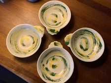 Mid Century Modern Lug Handled Soup Bowls-#E11