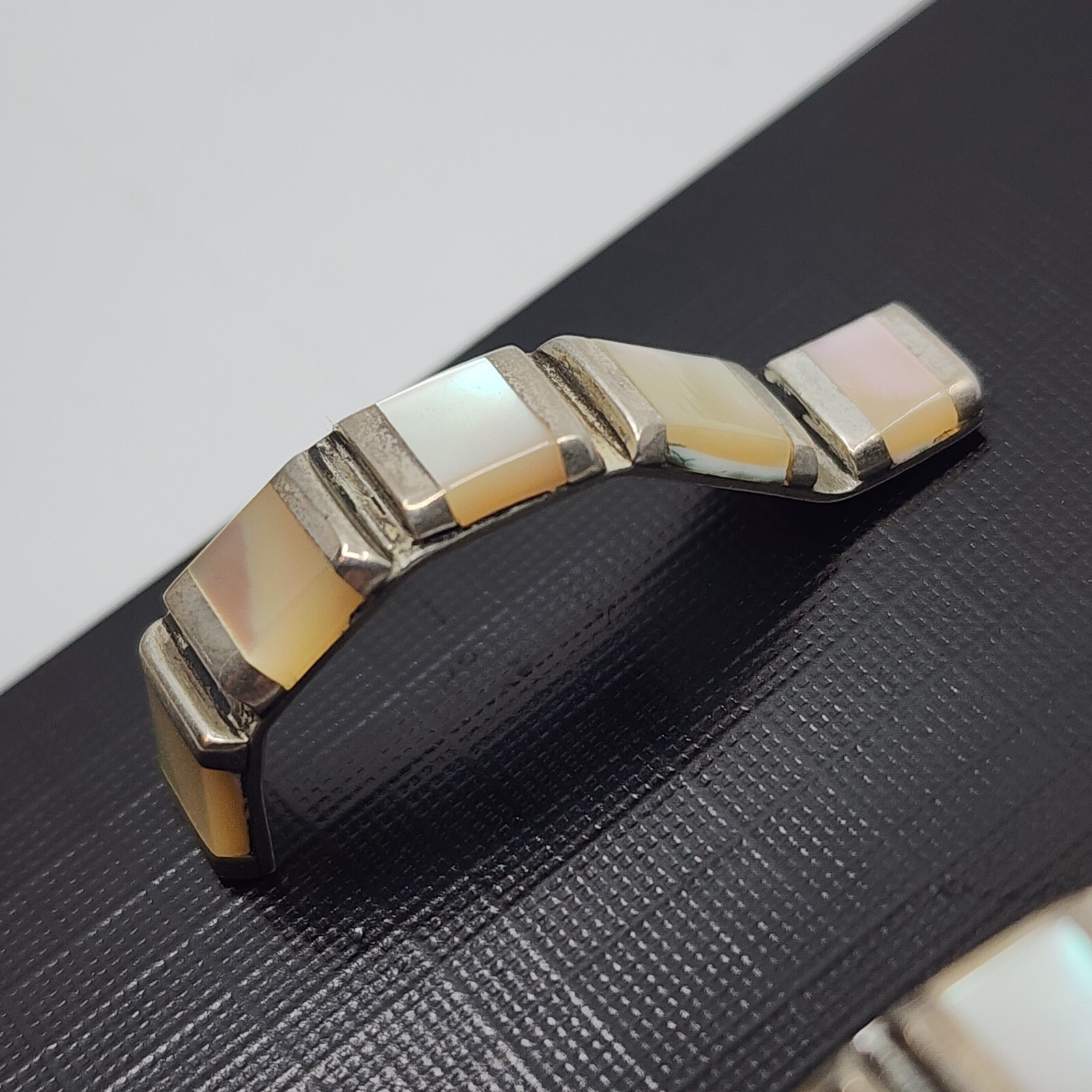 Native American Sterling Silver Shell MOP Dangle … - image 3