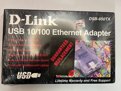 D-Link DSB-650TX USB 1.1 Fast Ethernet Adapter New in Box
