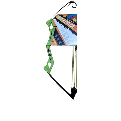 Bear Apprentice Youth Bow 6-13.5lb RH 2 Arrows & Rest Flo Green Ages 4-7 New 27''