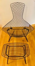 Knoll Bertoia Bird Chair Hochlehner Sessel original Vollpolster + Ottoman