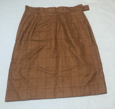 VTG BROWN WOOL SKIRT SIZE 6 LAUREN RALPH LAUREN WOMENS-USA-UNION MADE