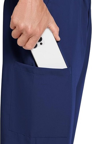 Jockey Men's Scrubs Seven Pocket Stretch Scrub Pant (New Navy, S-Tall) G0(A831T) - Picture 3 of 5