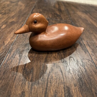 Vintage WCK Decoy Wooden Duck Figurine Sign WCK Number 11 / 84 Green Winged Teal