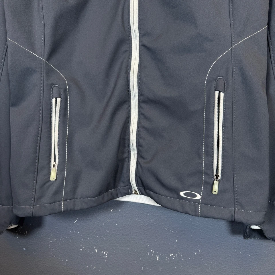 Jaqueta vintage Oakley L feminina cinza SoftShell forrada de lã - Imagem 3 de 4