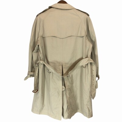 Burberry 80s Made in Spain Long Trench Coat Euro Beige Outerwear