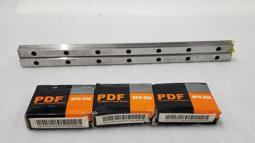 2-Pcs New For PDF Linear Guide with 3-Pcs slider Motion DFH-20A