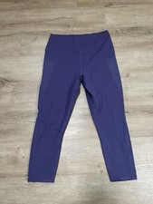 UNIQLO Women Size M Soft Elastic Purple Leggings Yoga Pants Blue Workout