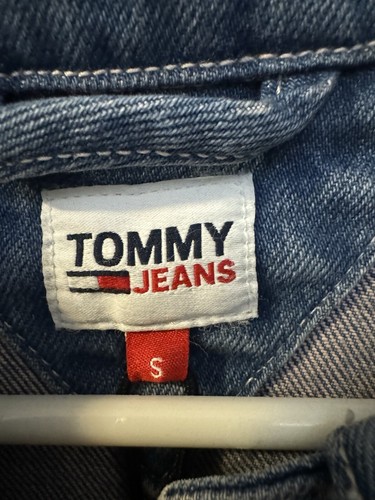 Tommy Jeans Tommy Hilfiger Damen Denim geschnittene Jacke blau und rosa Größe Small - Bild 8 von 13