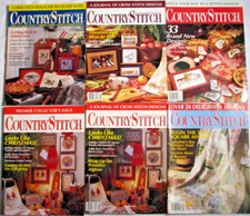 6 Country Cross Stitch Pattern Magazines Includes Christmas and Premier